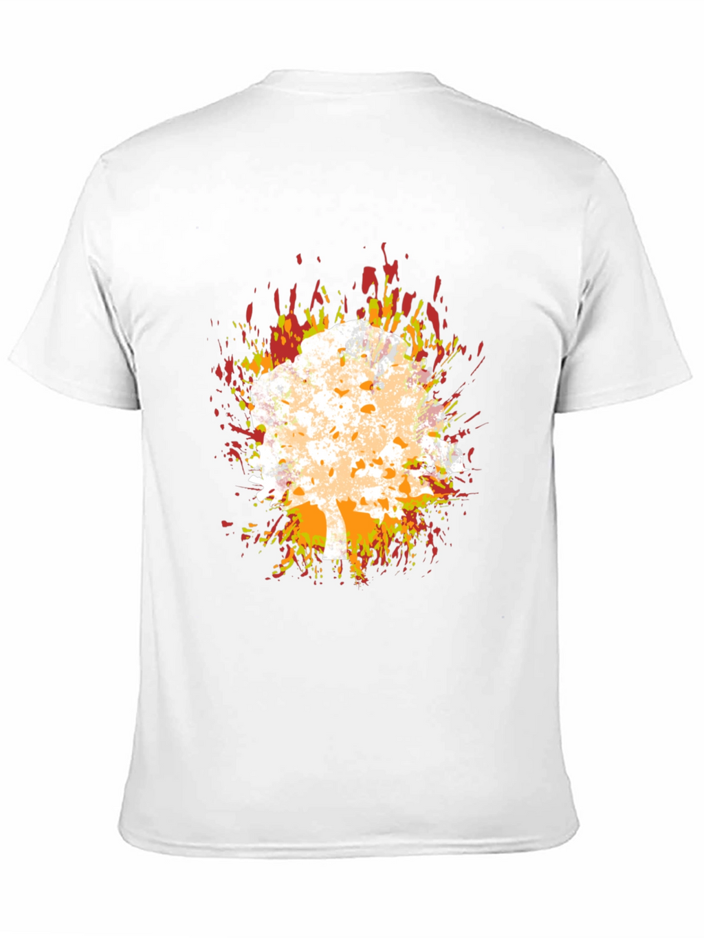 Fiery Tree Graphic Tee - Abstract Design