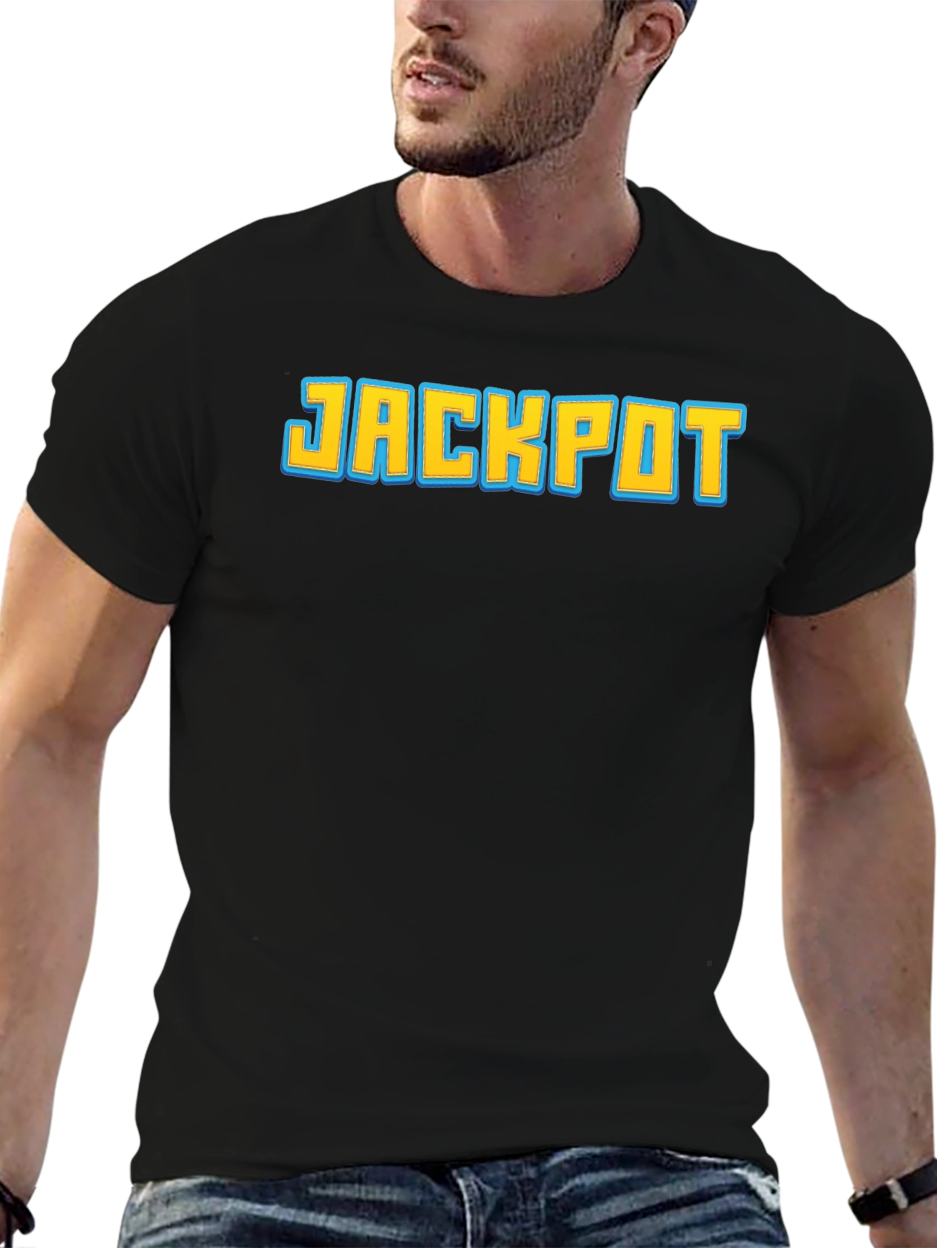 Jackpot Graphic Tee - Fun & Casual Style