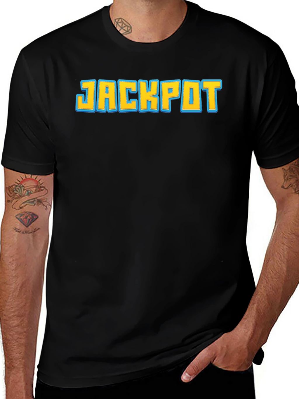 Jackpot Graphic Tee - Fun & Casual Style