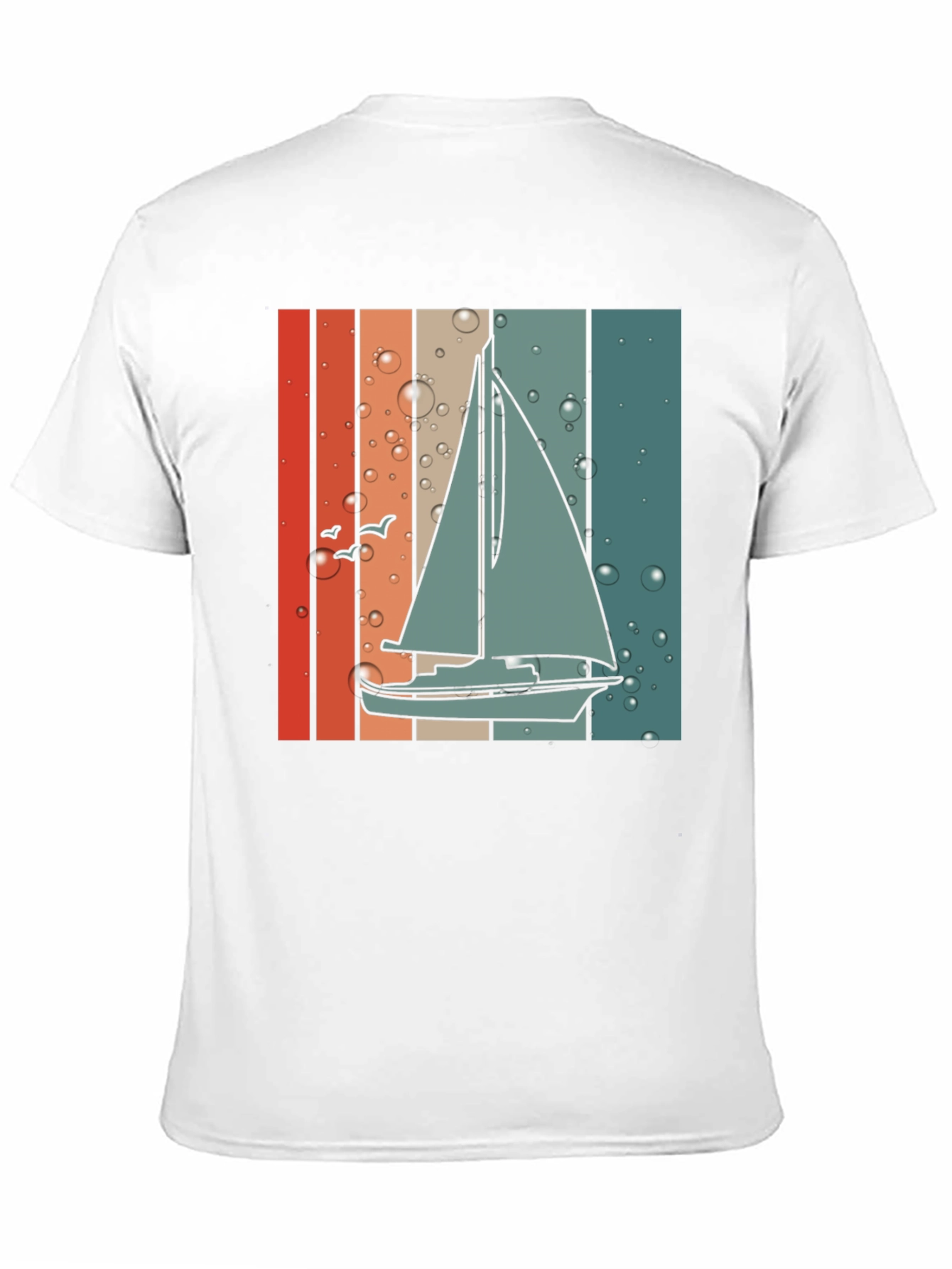 Retro Sailboat Graphic Tee - Coastal Vibes