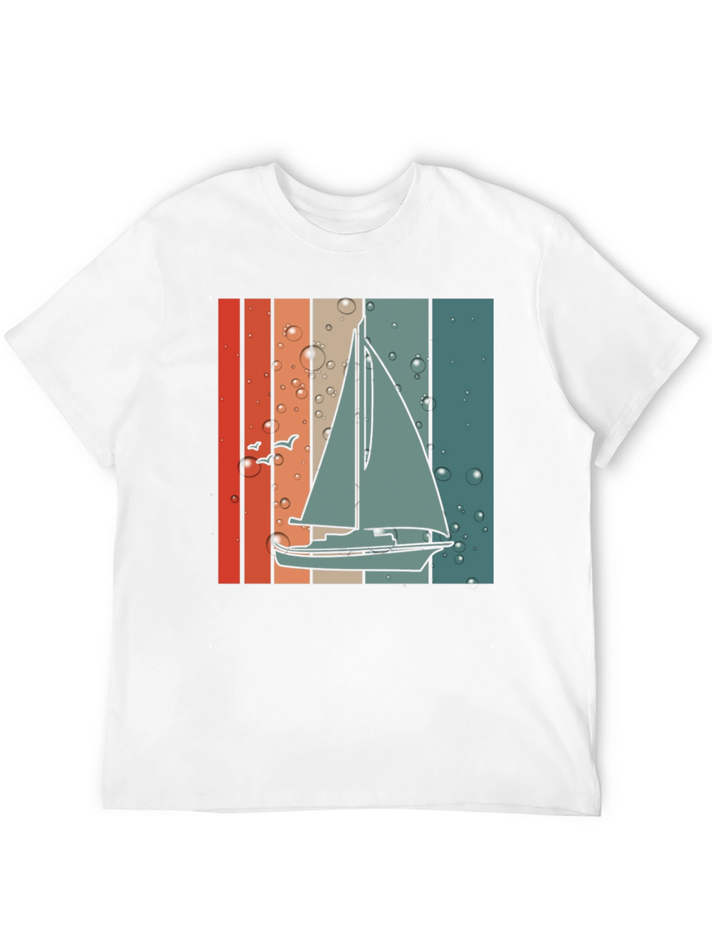 Retro Sailboat Graphic Tee - Coastal Vibes