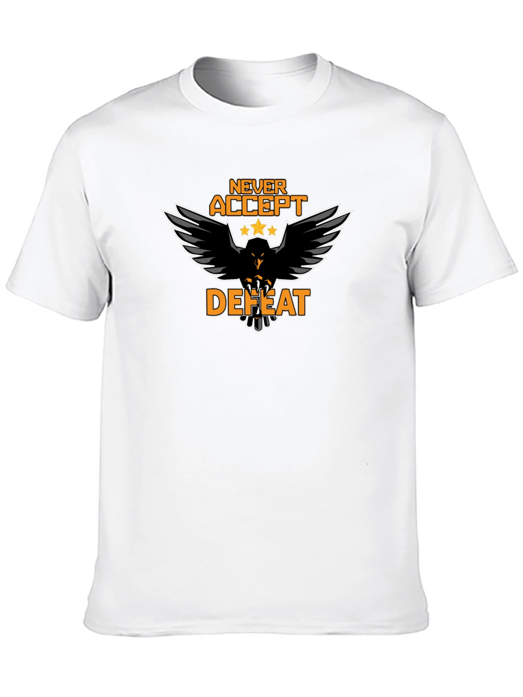 Never Accept Defeat Eagle Graphic T-Shirt