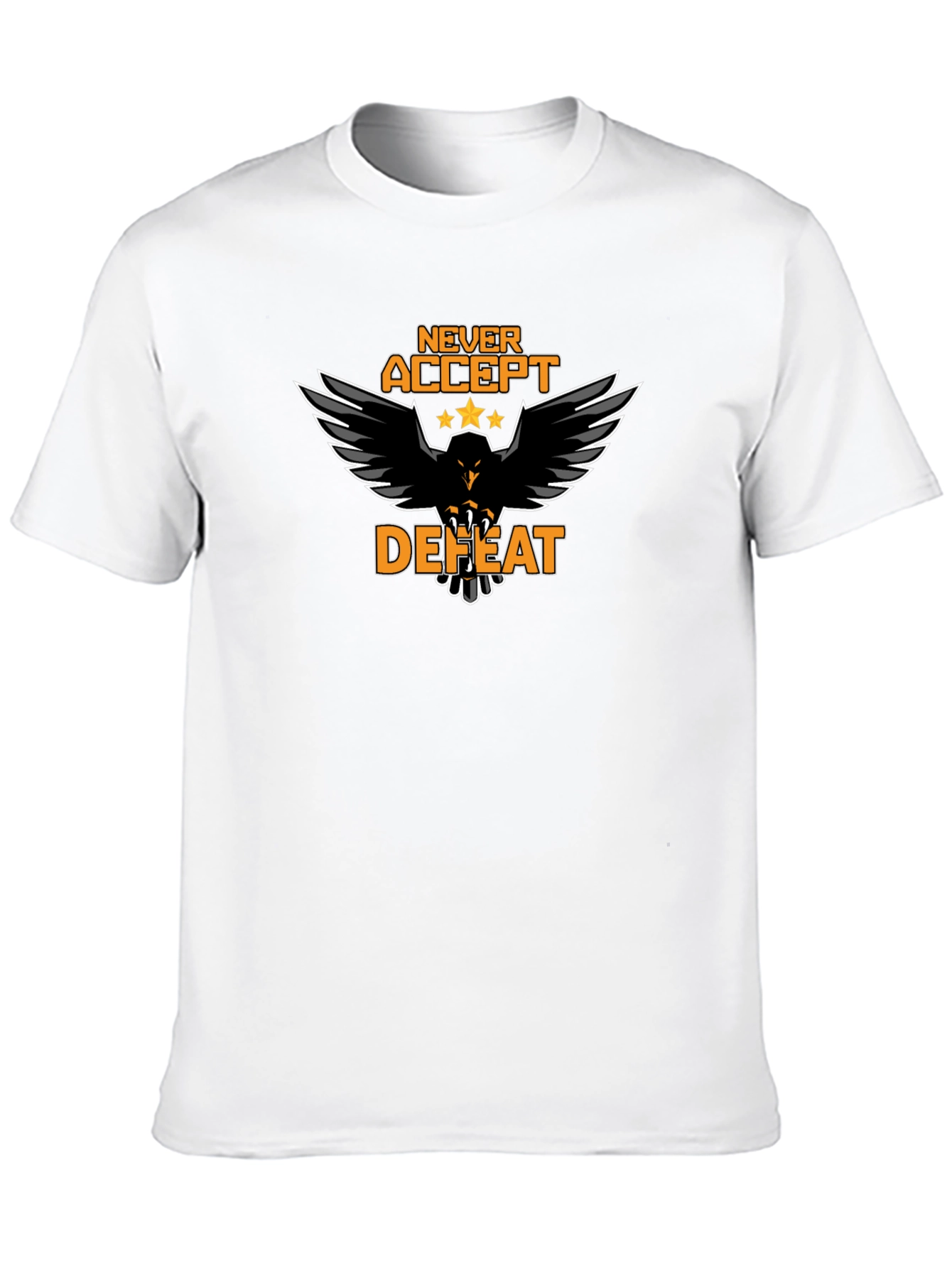 Never Accept Defeat Eagle Graphic T-Shirt