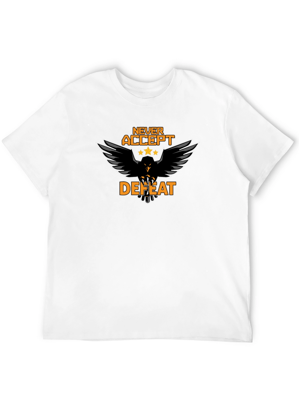 Never Accept Defeat Eagle Graphic T-Shirt