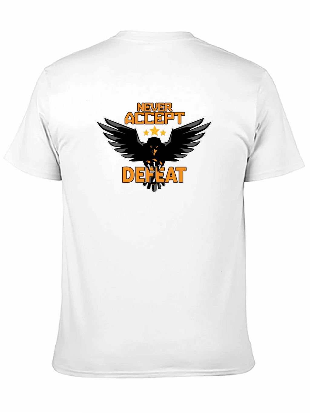 Never Accept Defeat Eagle Graphic T-Shirt