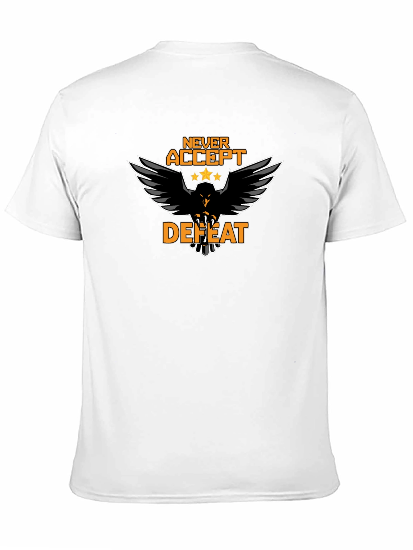 Never Accept Defeat Eagle Graphic T-Shirt