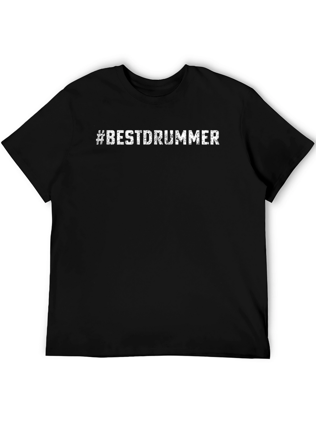 #BESTDRUMMER Black Crew Neck Cotton T-Shirt