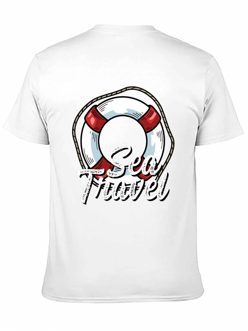 Sea Travel T-Shirt with Lifebuoy Graphic