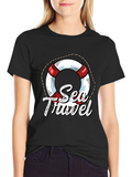 Sea Travel T-Shirt with Lifebuoy Graphic