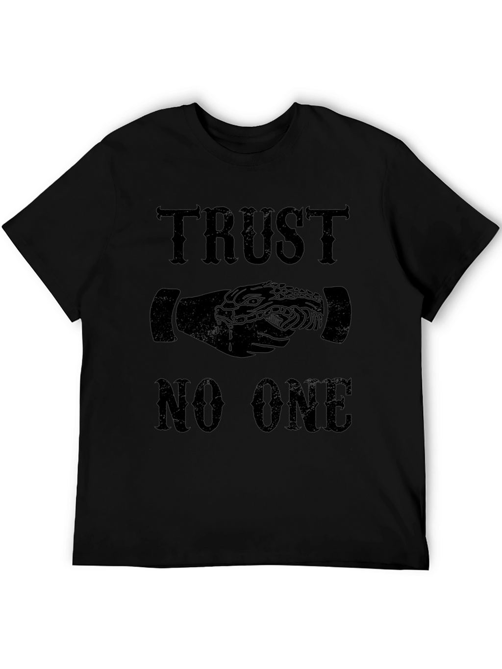 Trust No One Snake Handshake Graphic T-Shirt