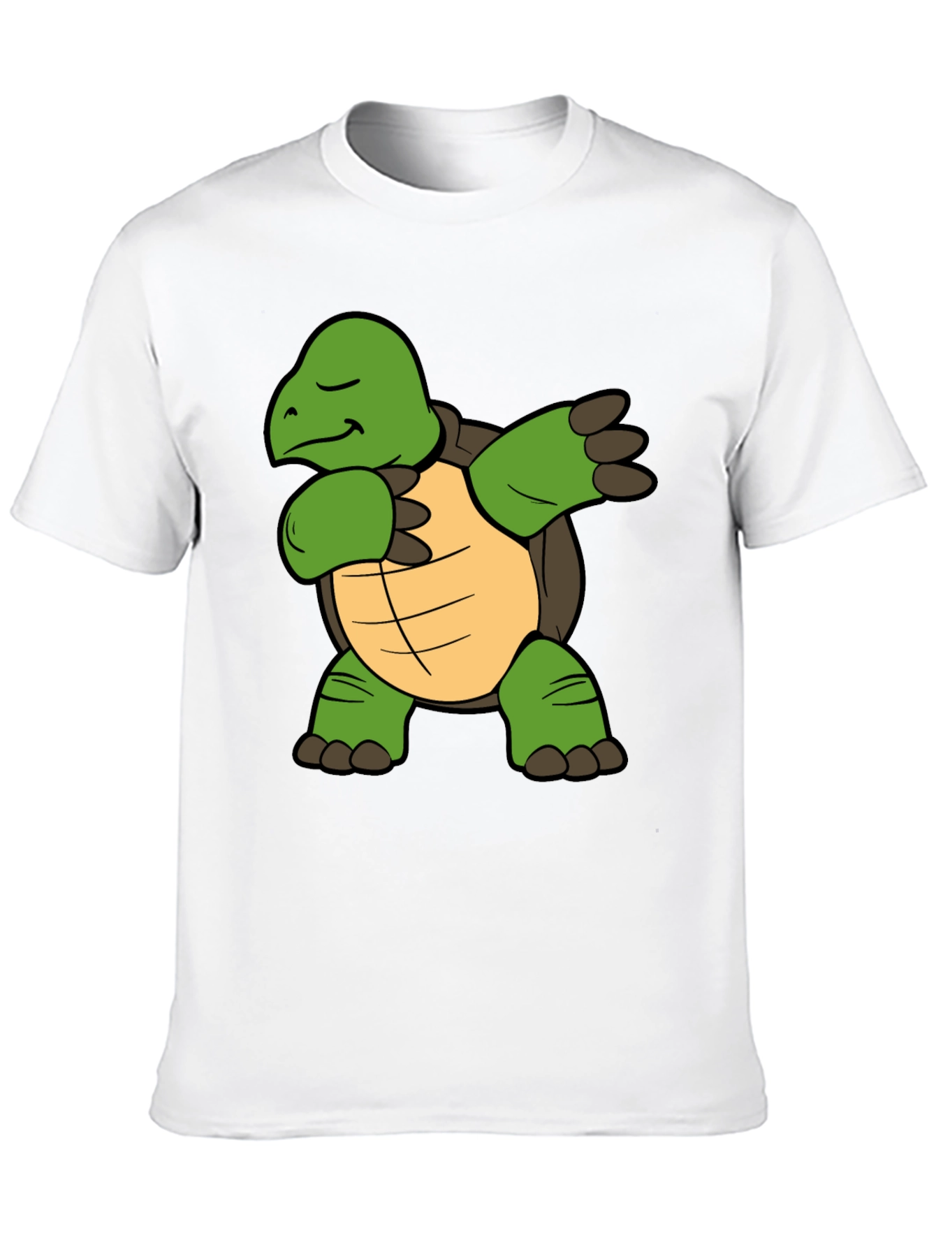Dabbing Turtle Graphic T-Shirt - Black