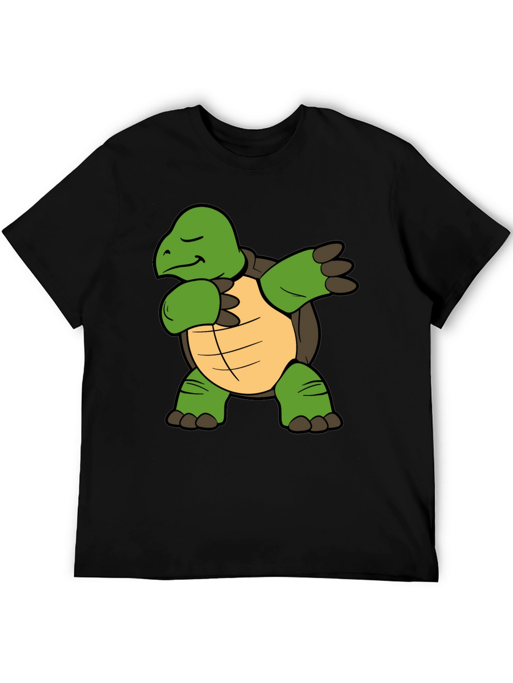 Dabbing Turtle Graphic T-Shirt - Black