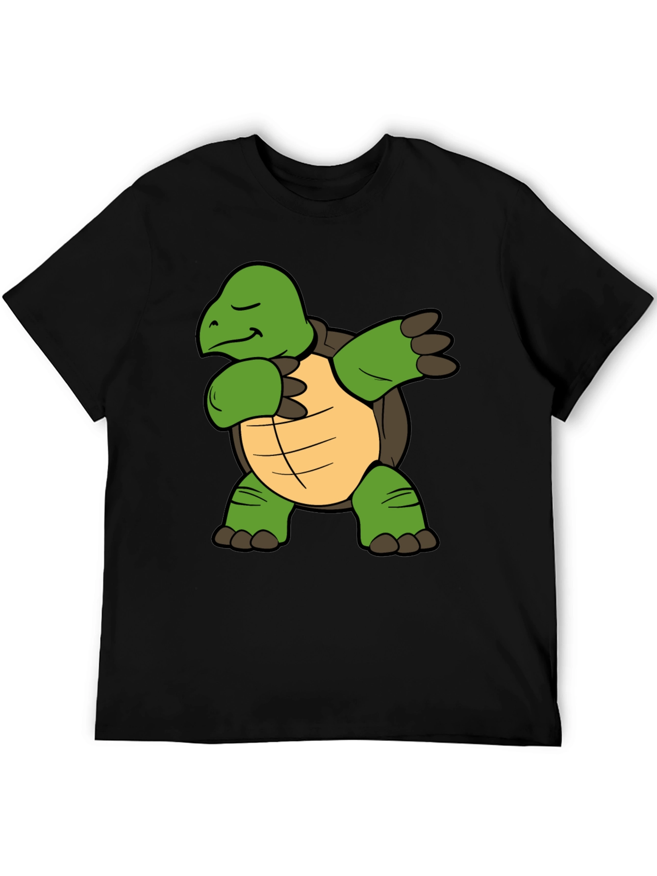 Dabbing Turtle Graphic T-Shirt - Black
