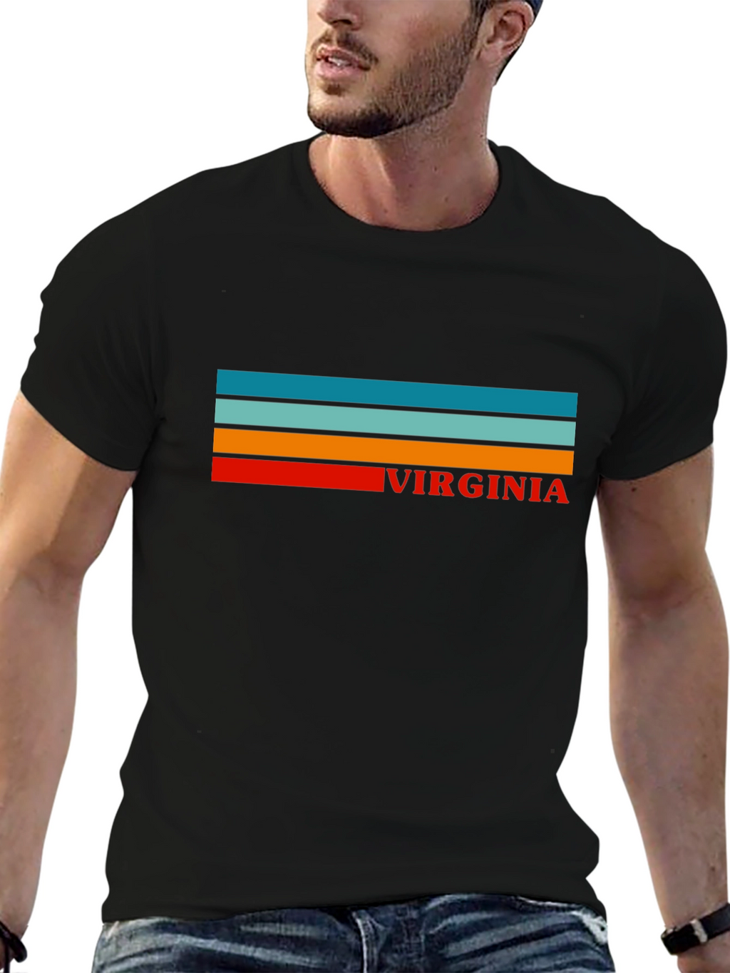 Virginia Retro Striped T-Shirt