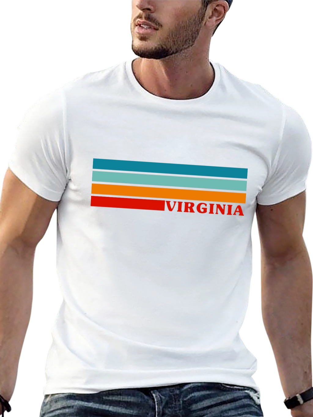 Virginia Retro Striped T-Shirt