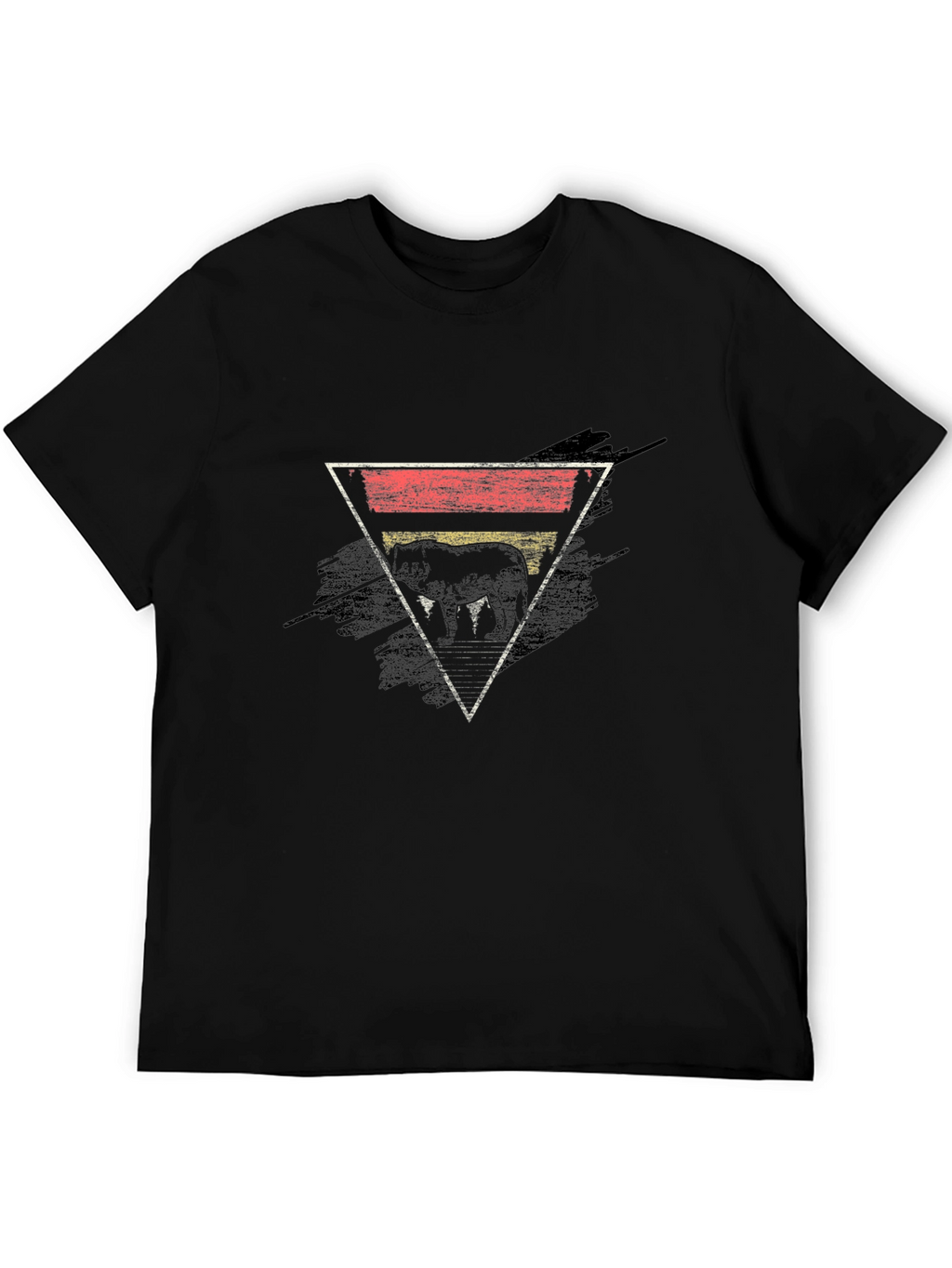 Retro Elephant Triangle Graphic Tee