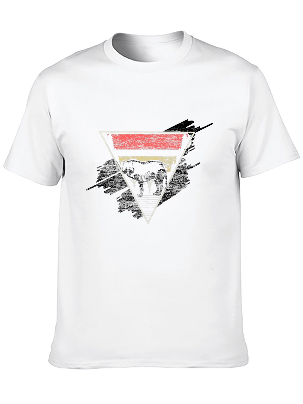 Retro Elephant Triangle Graphic Tee