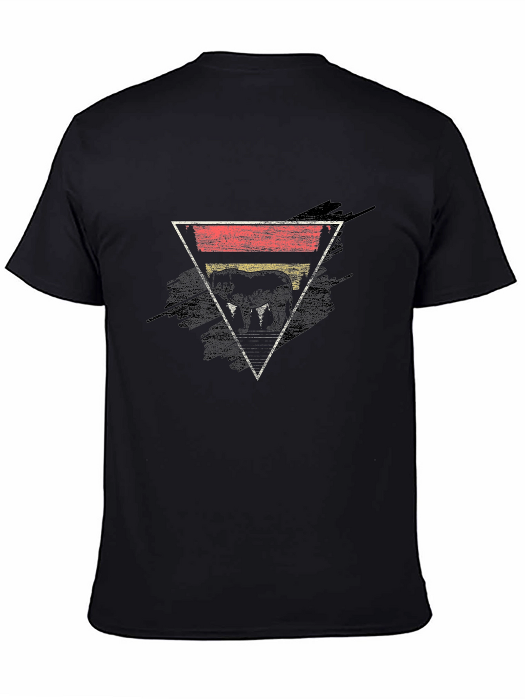 Retro Elephant Triangle Graphic Tee