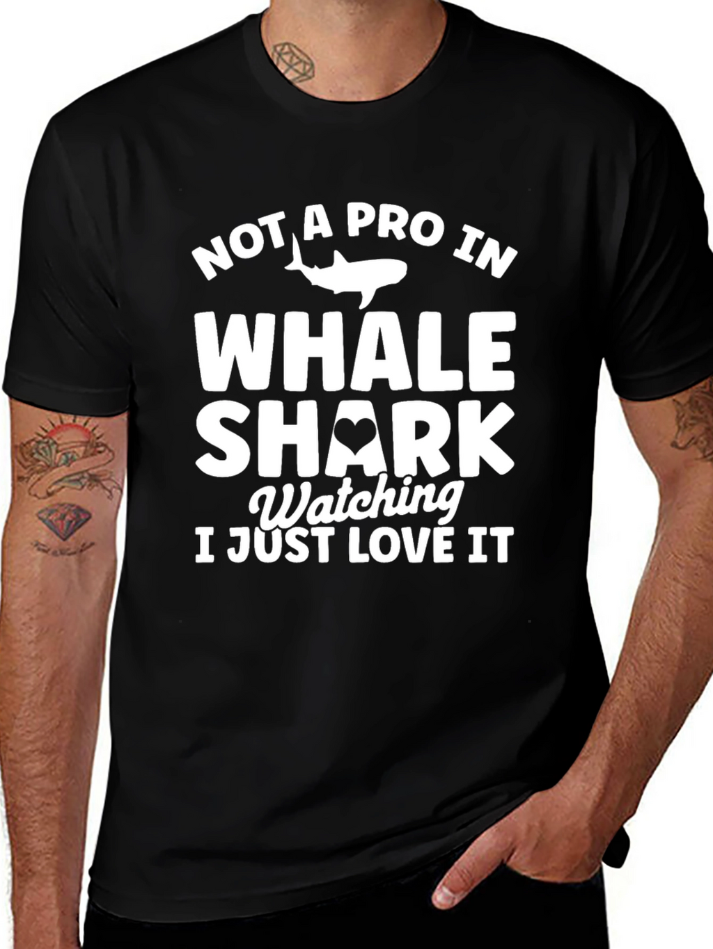 Whale Shark Lover T-Shirt | Black Cotton Tee