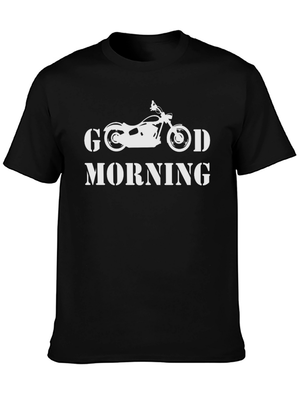 Good Morning Motorcycle Black T-Shirt