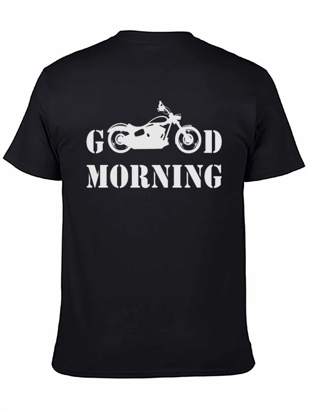 Good Morning Motorcycle Black T-Shirt