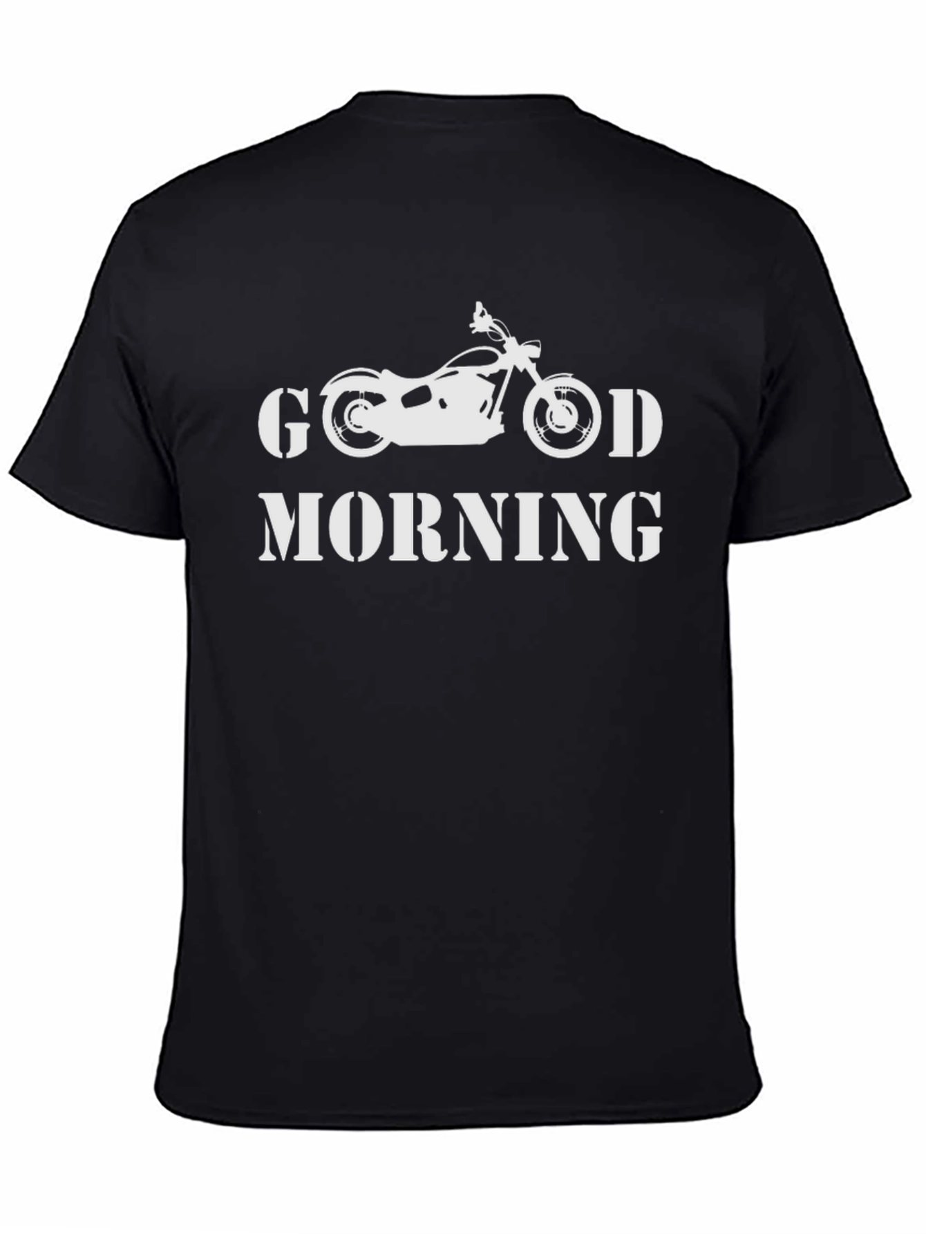 Good Morning Motorcycle Black T-Shirt