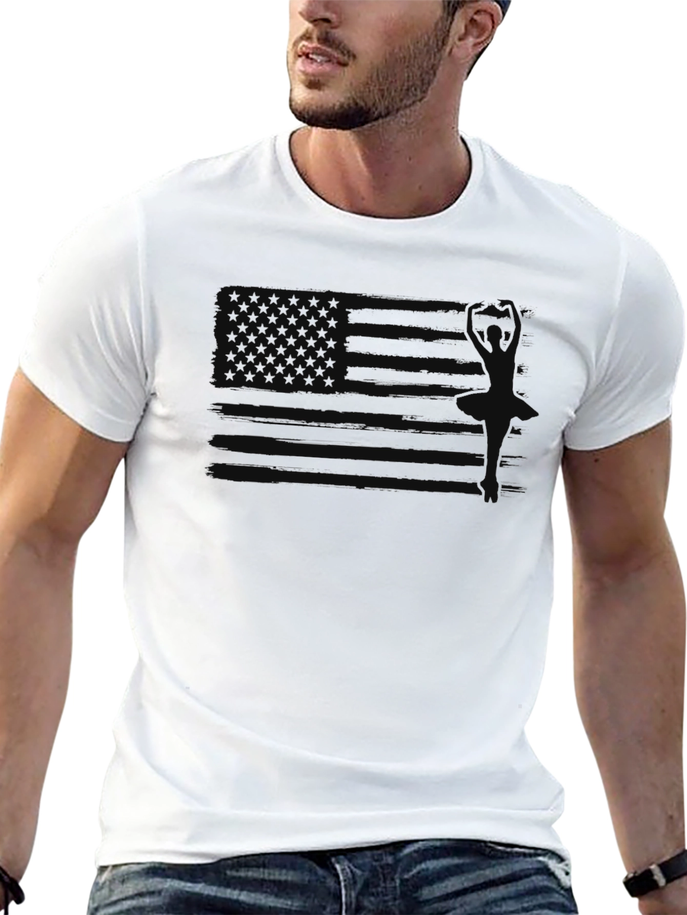 American Flag Black T-Shirt