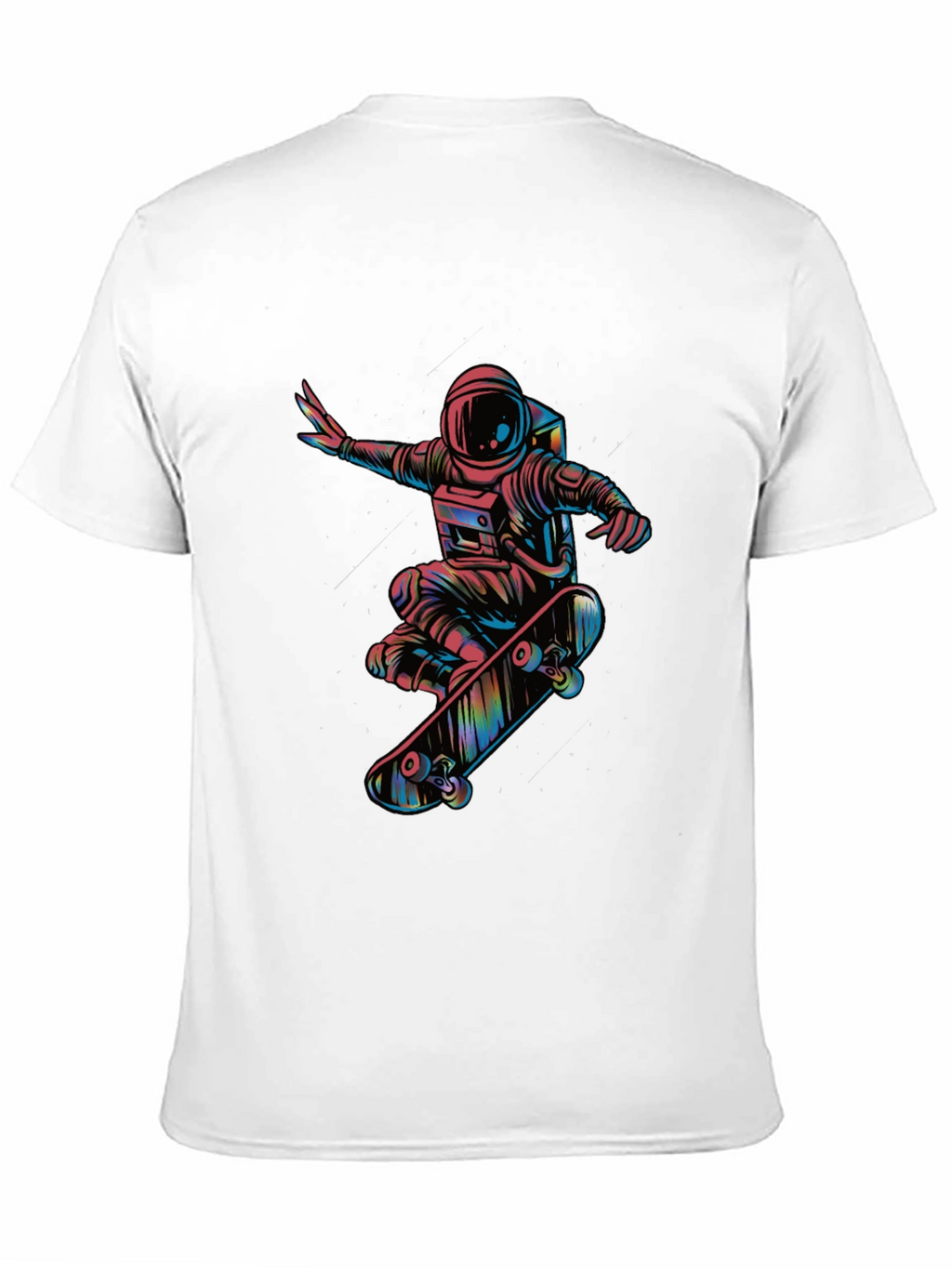 Skateboarding Astronaut Graphic Tee - Black