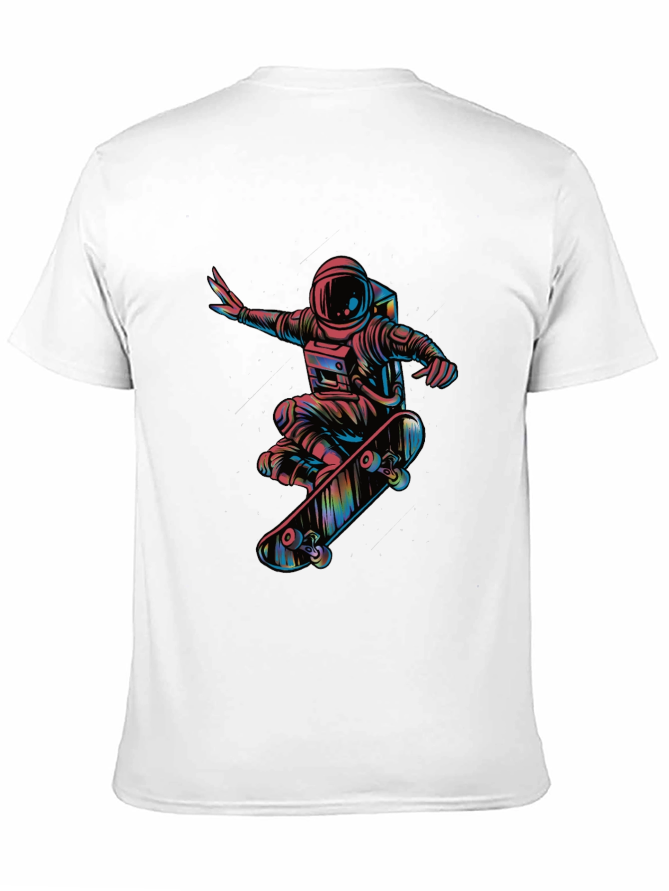 Skateboarding Astronaut Graphic Tee - Black
