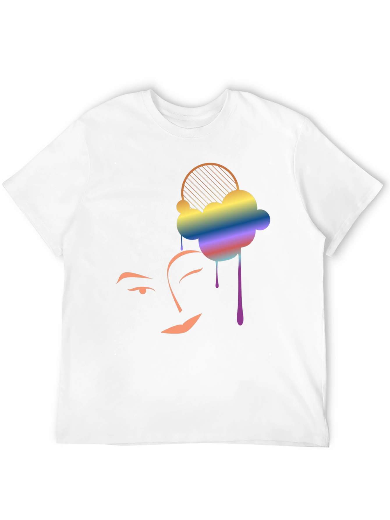 Rainbow Cloud Face Graphic Tee