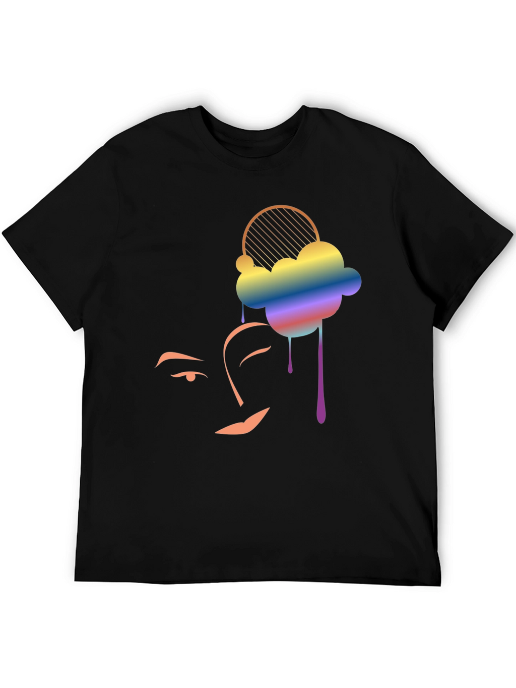 Rainbow Cloud Face Graphic Tee
