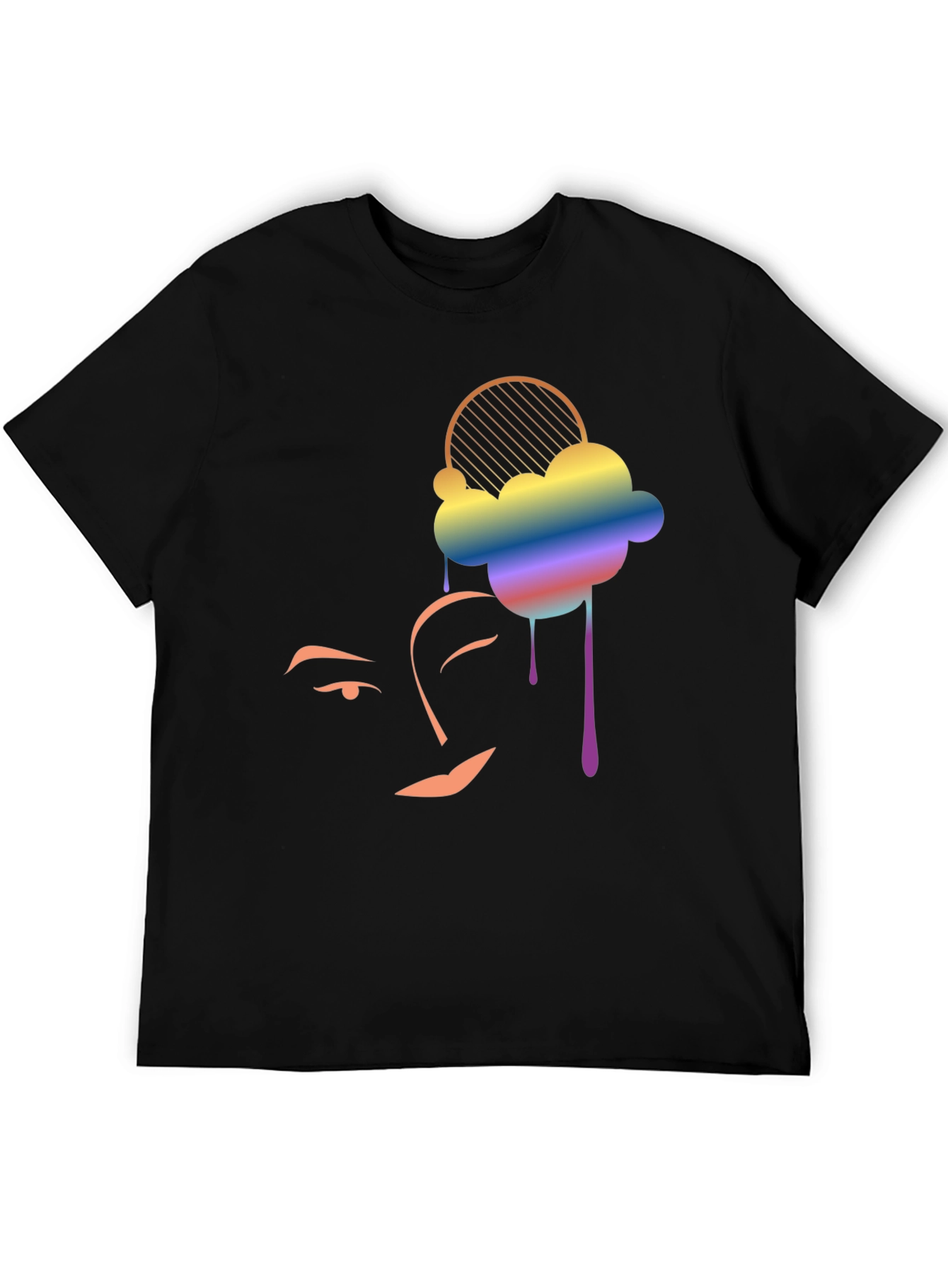 Rainbow Cloud Face Graphic Tee