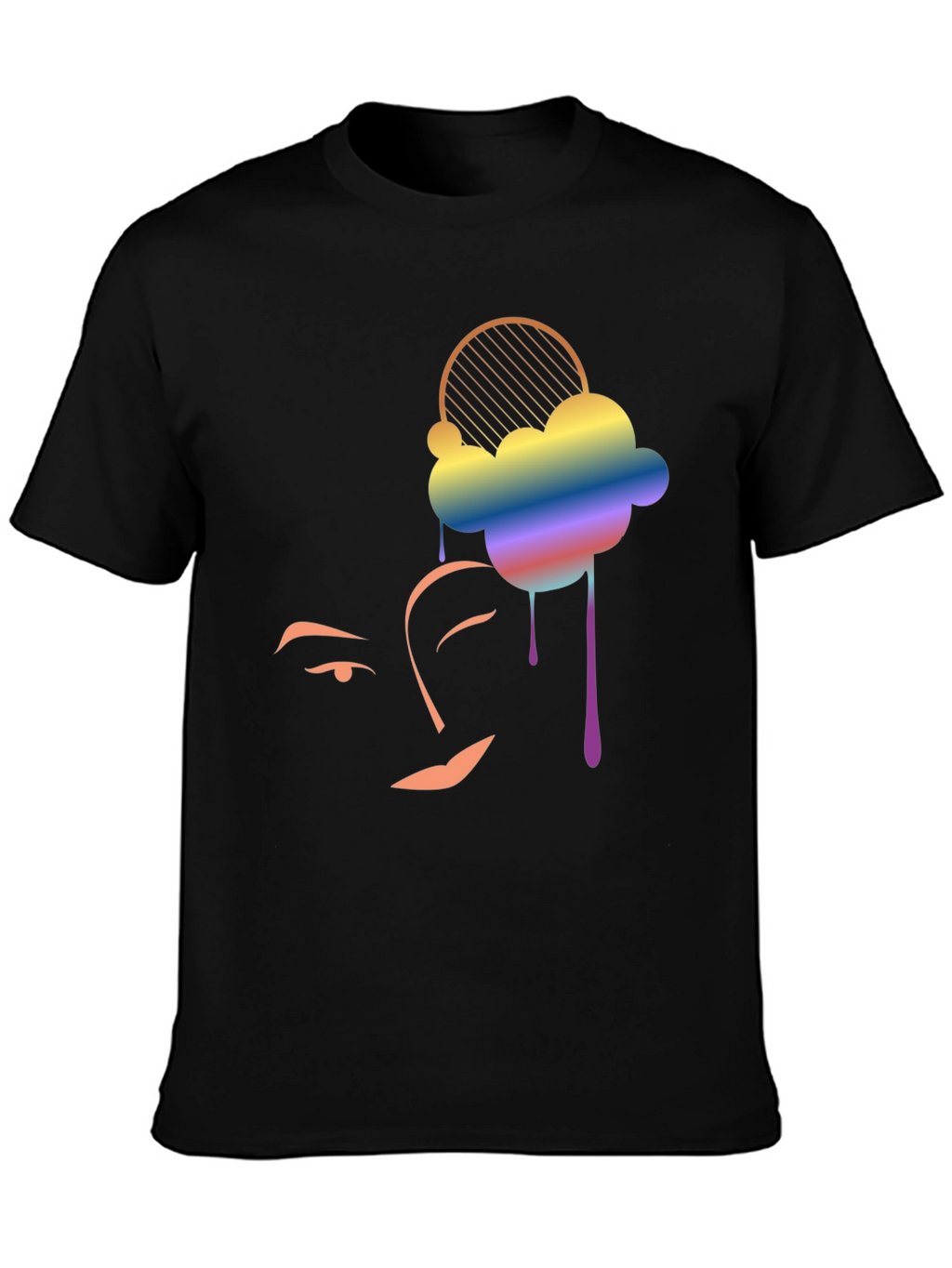 Rainbow Cloud Face Graphic Tee