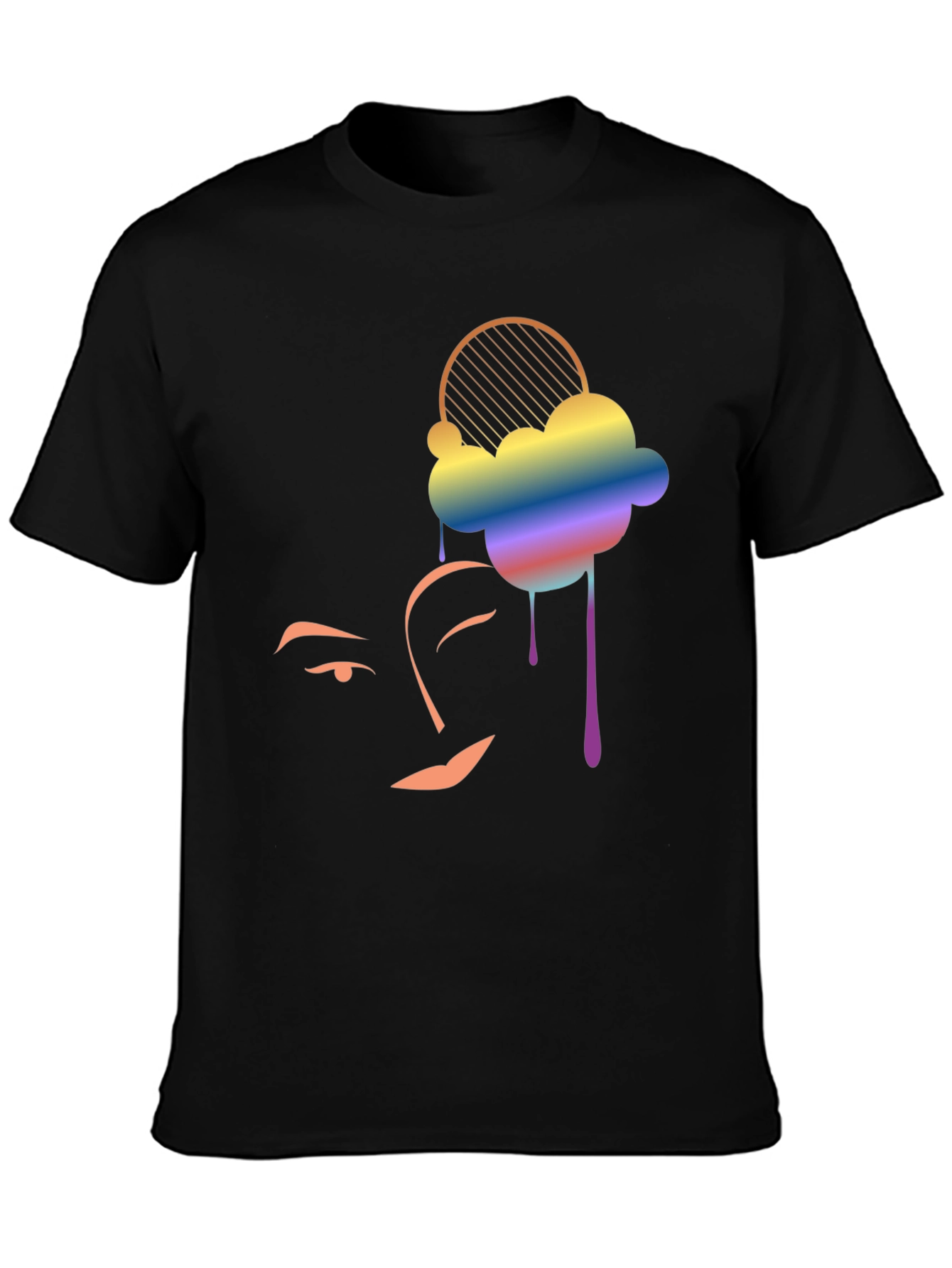 Rainbow Cloud Face Graphic Tee