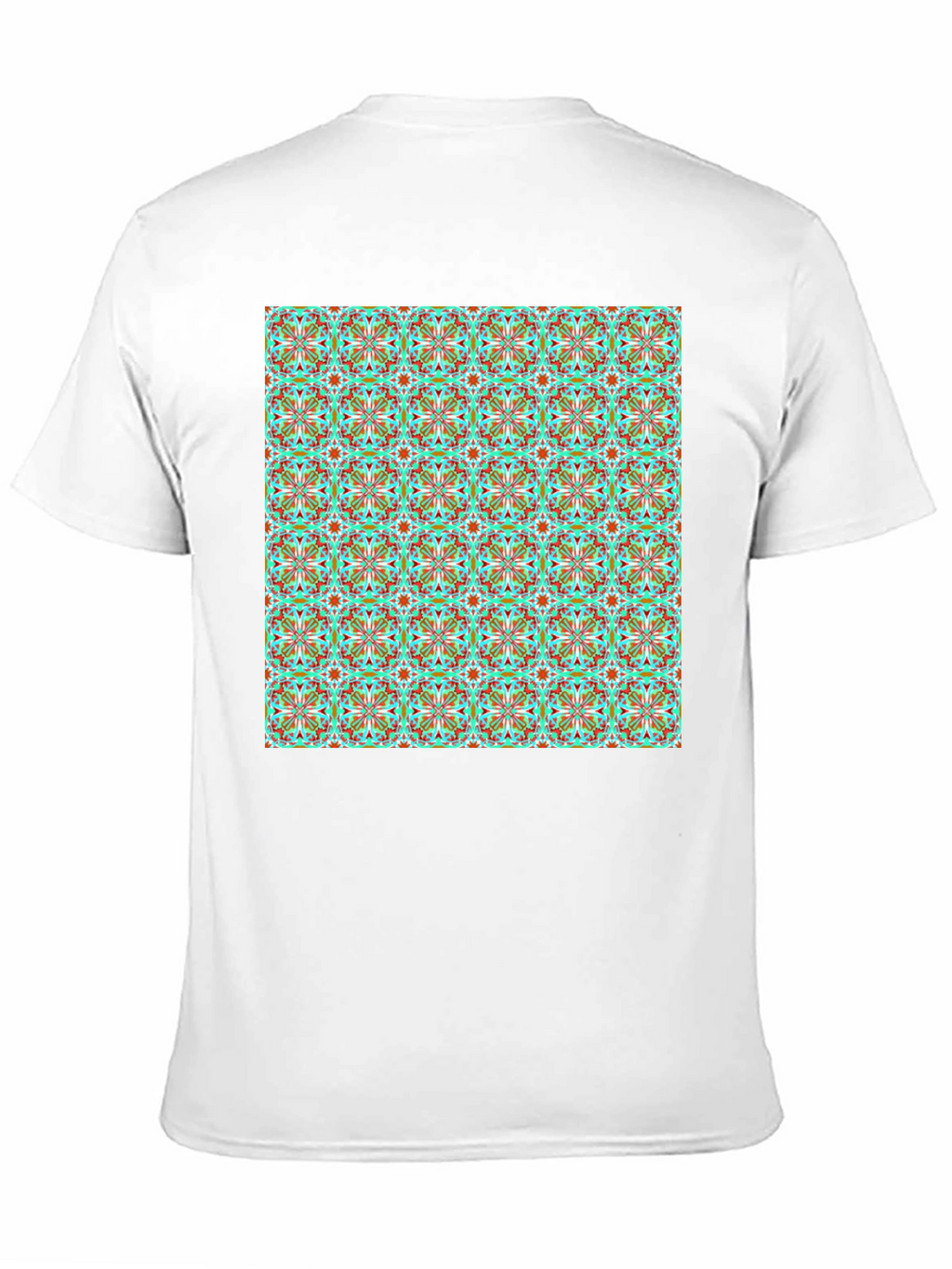 Patterned Mens Black T-Shirt
