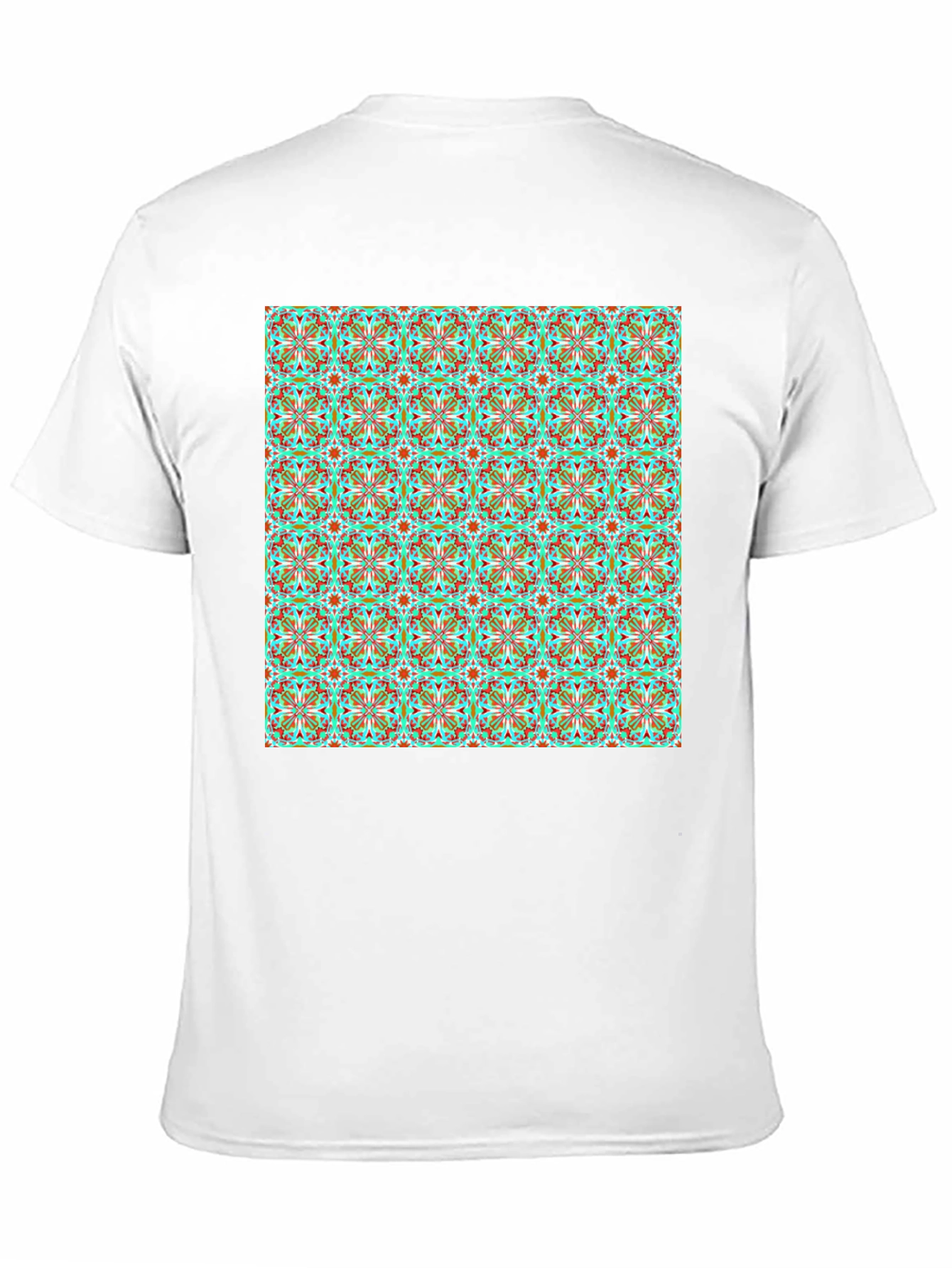 Patterned Mens Black T-Shirt