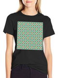 Patterned Mens Black T-Shirt
