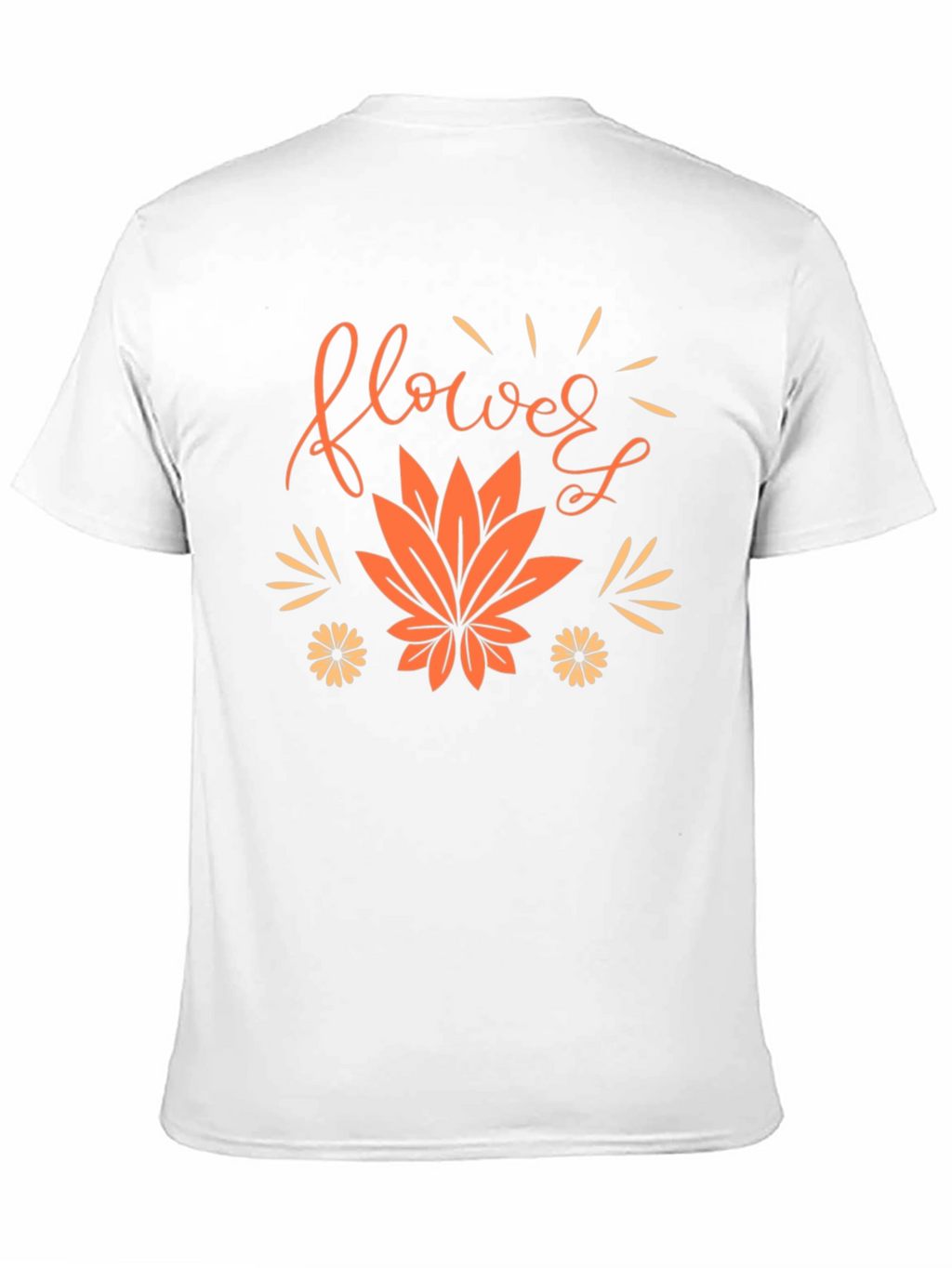 Flower Leaf Graphic Black Tee
