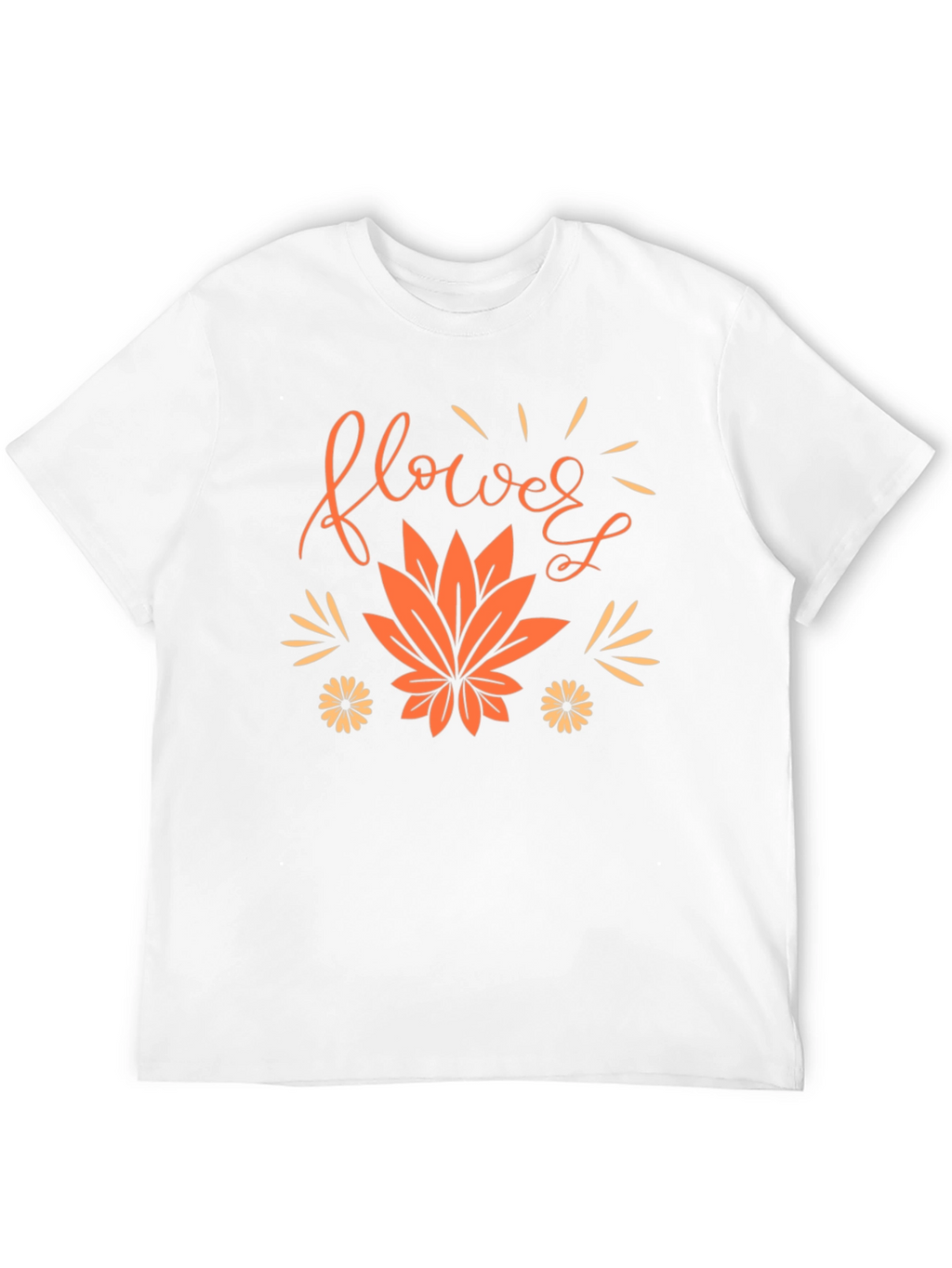 Flower Leaf Graphic Black Tee