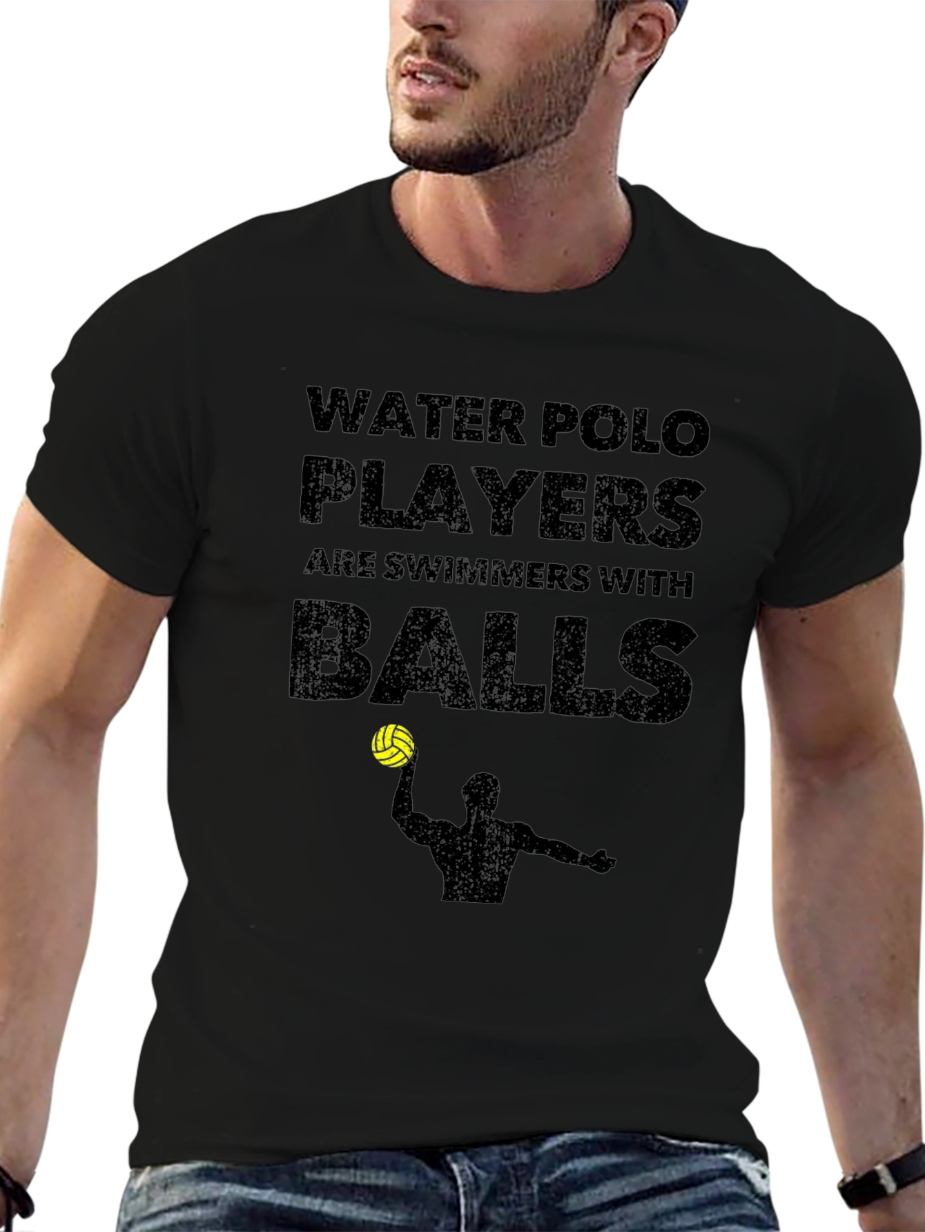 Water Polo Players T-Shirt Funny Swimmers With Balls Tee