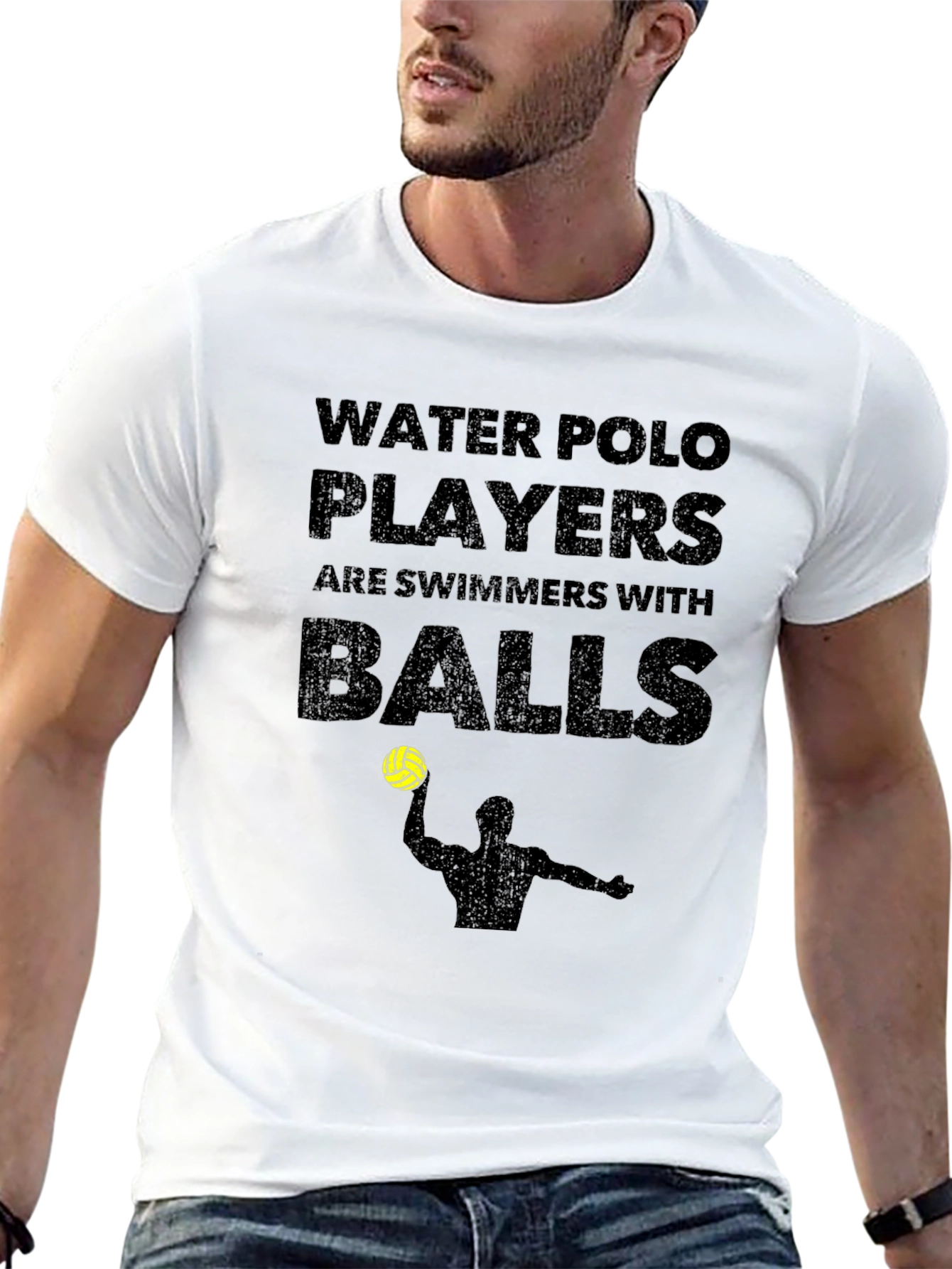 Water Polo Players T-Shirt Funny Swimmers With Balls Tee