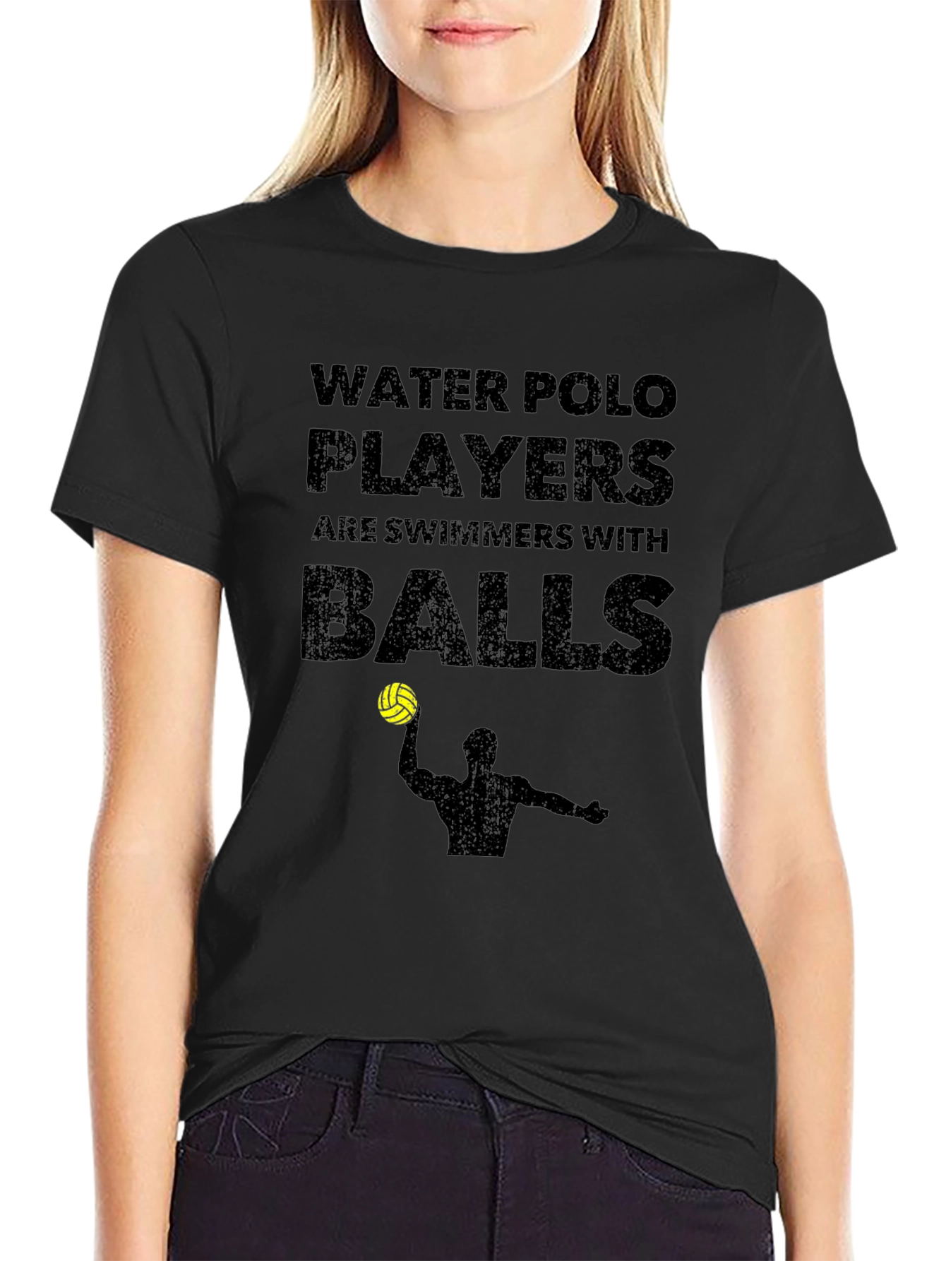 Water Polo Players T-Shirt Funny Swimmers With Balls Tee