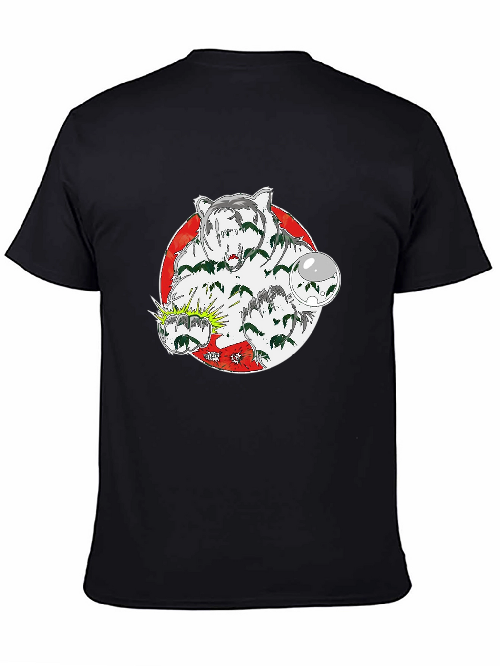 Bear Graphic Print Crew Neck T-Shirt