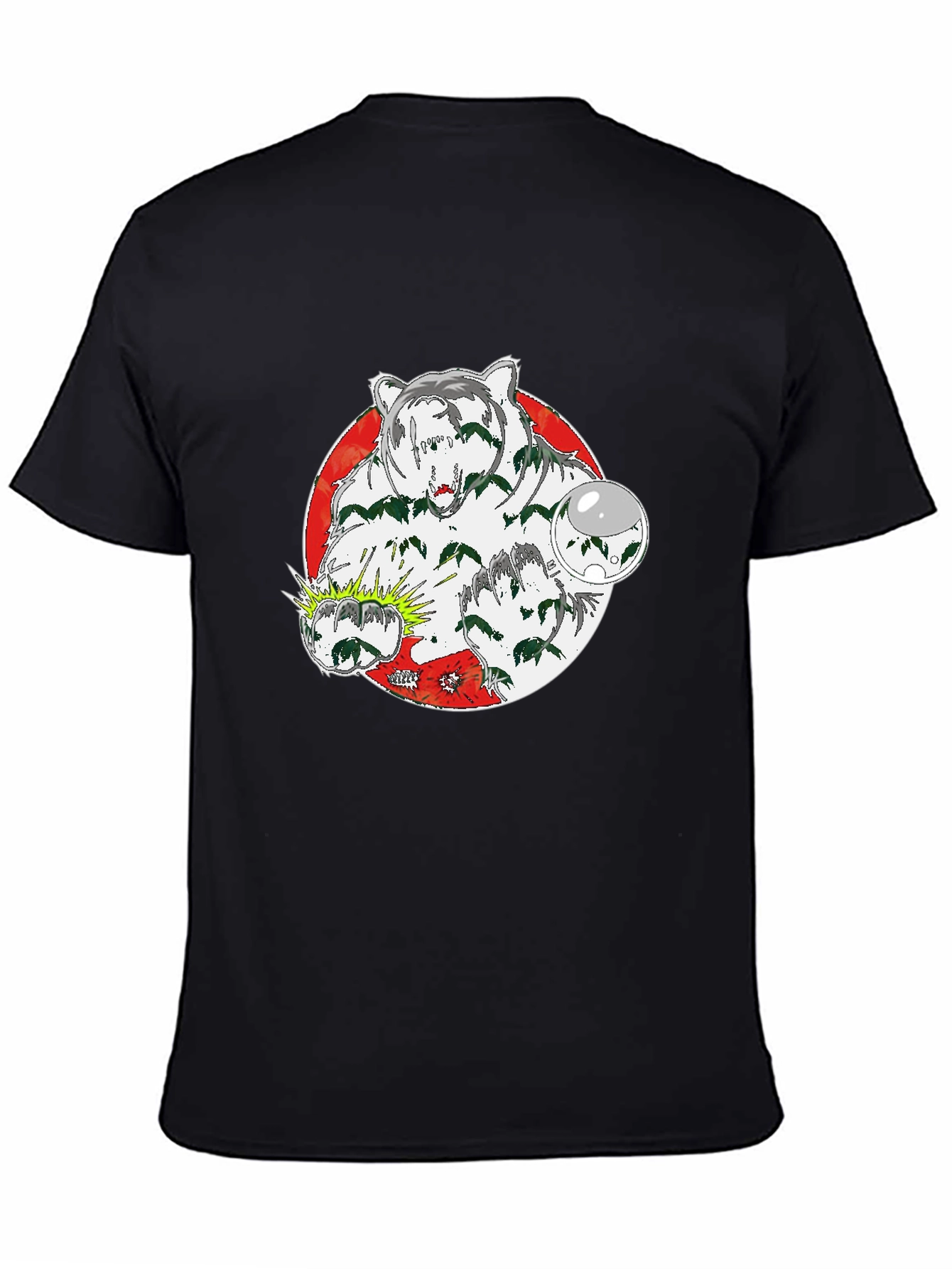 Bear Graphic Print Crew Neck T-Shirt