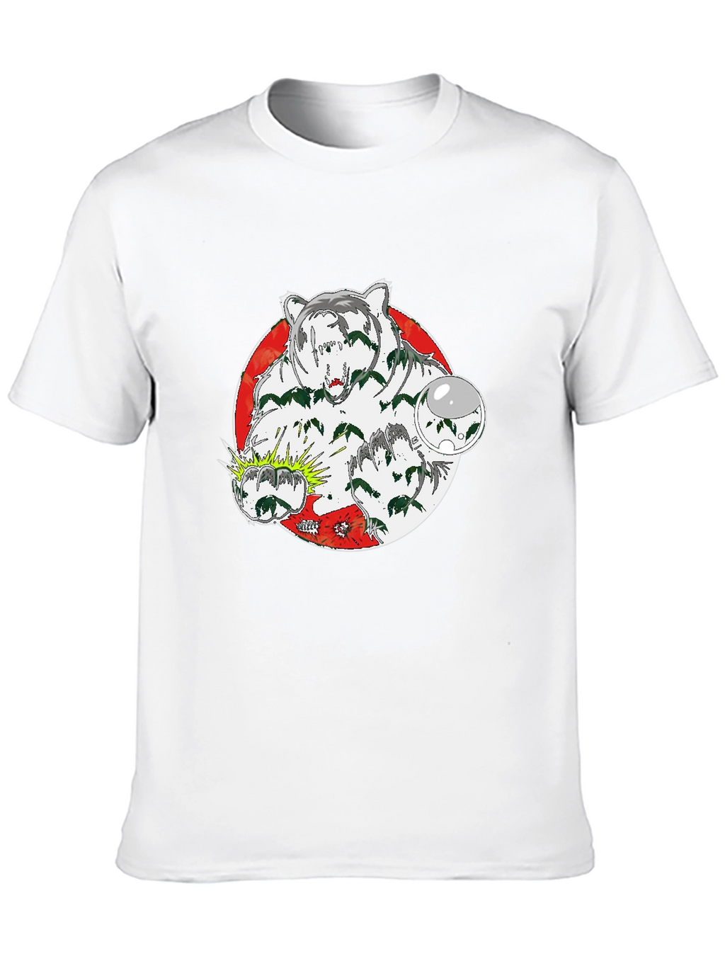 Bear Graphic Print Crew Neck T-Shirt
