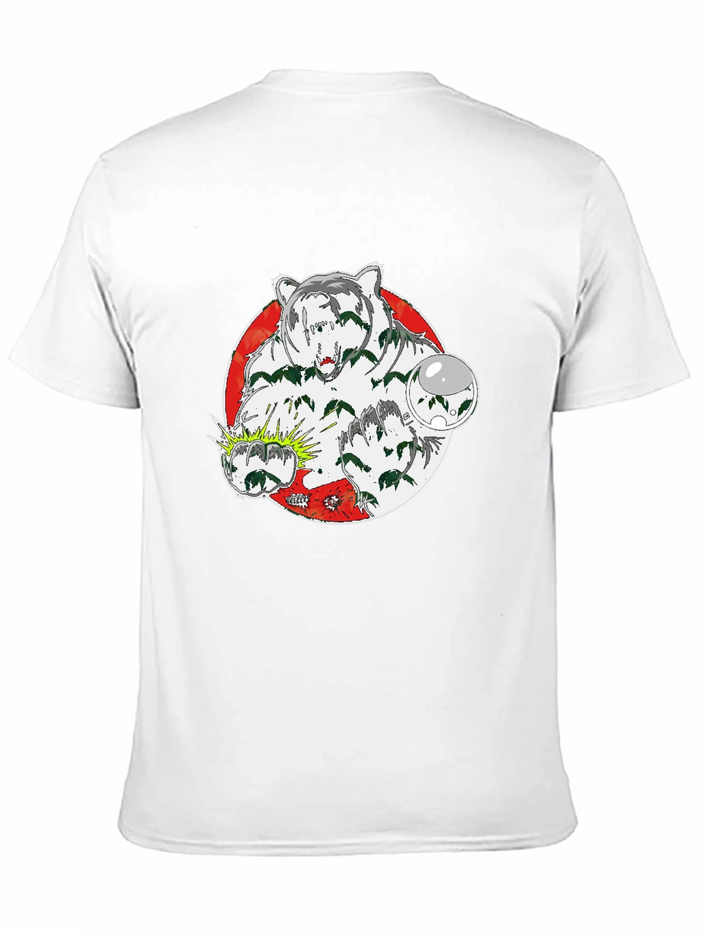Bear Graphic Print Crew Neck T-Shirt