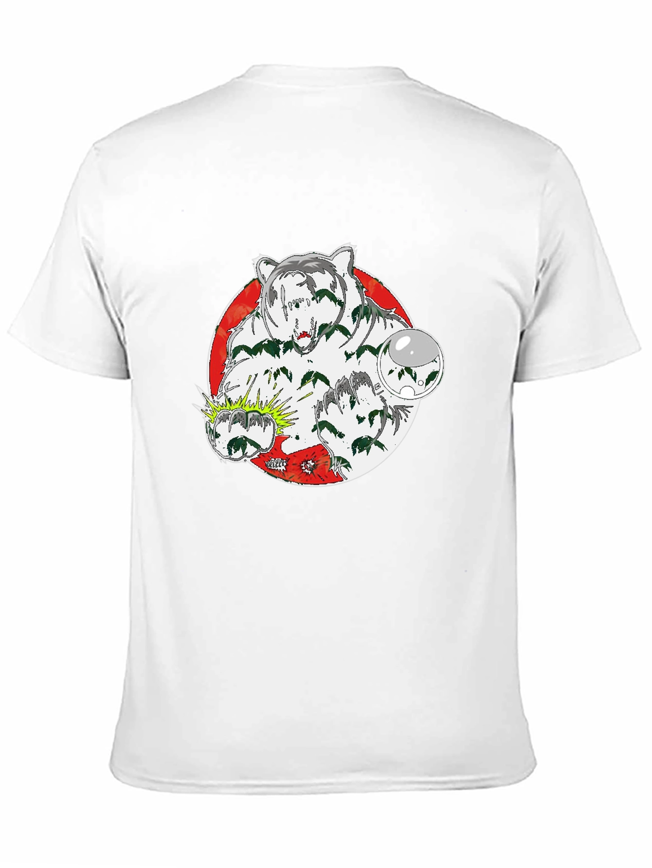 Bear Graphic Print Crew Neck T-Shirt