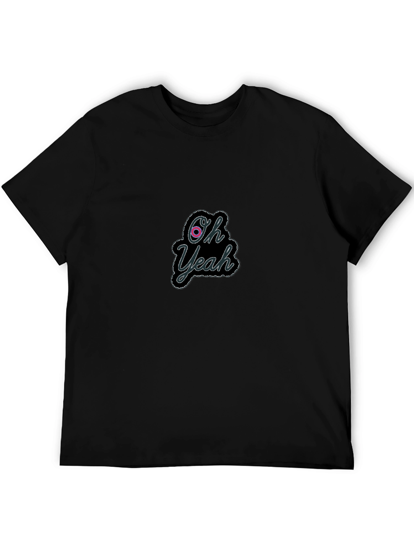 Oh Yeah Graphic Black Tee - Cool Casual Style