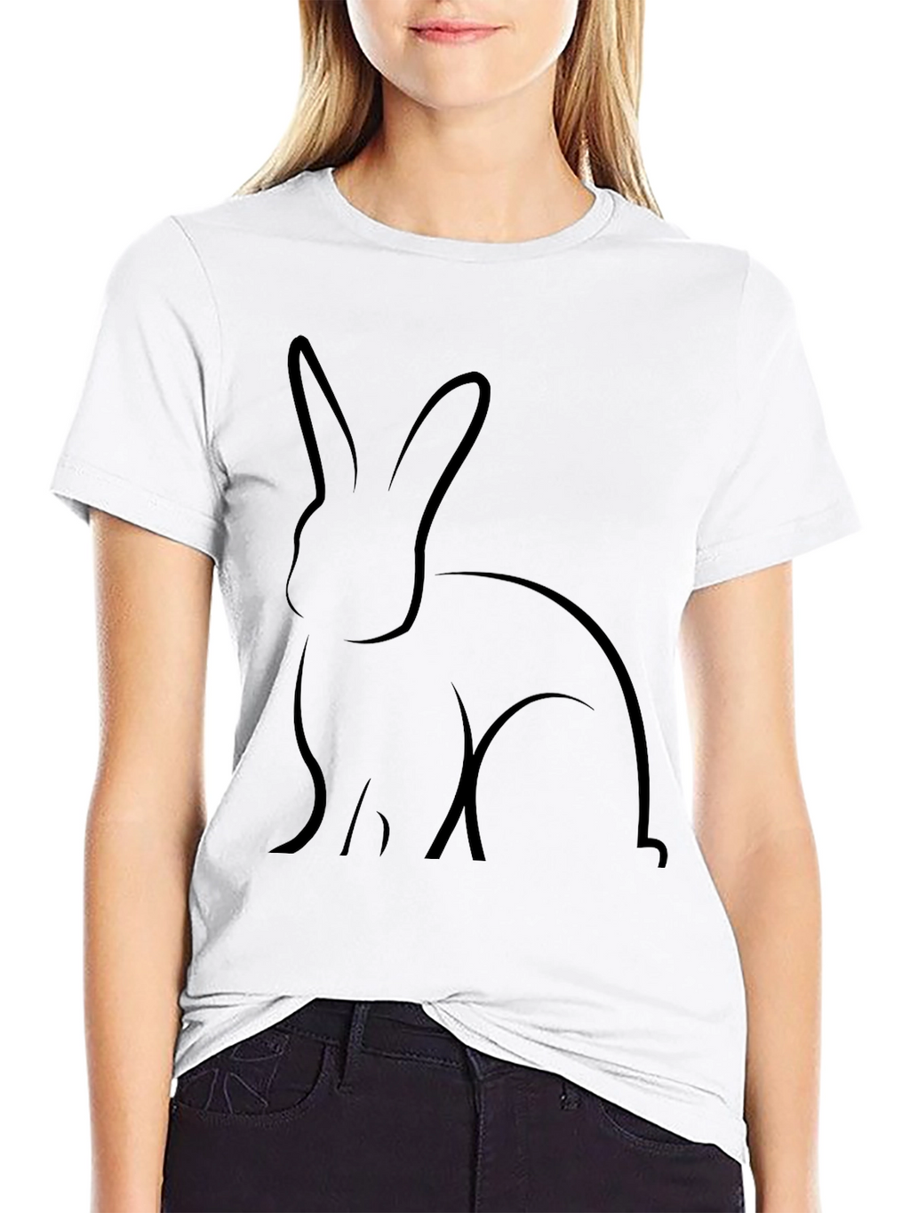 Black Rabbit Graphic Tee - Casual Comfort