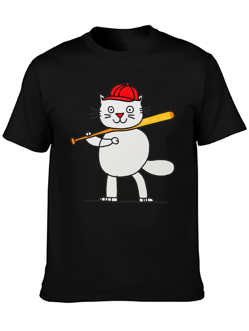 Baseball Cat T-Shirt - Funny Kitten Tee